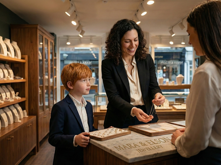 Silberne Goldfäden Ring